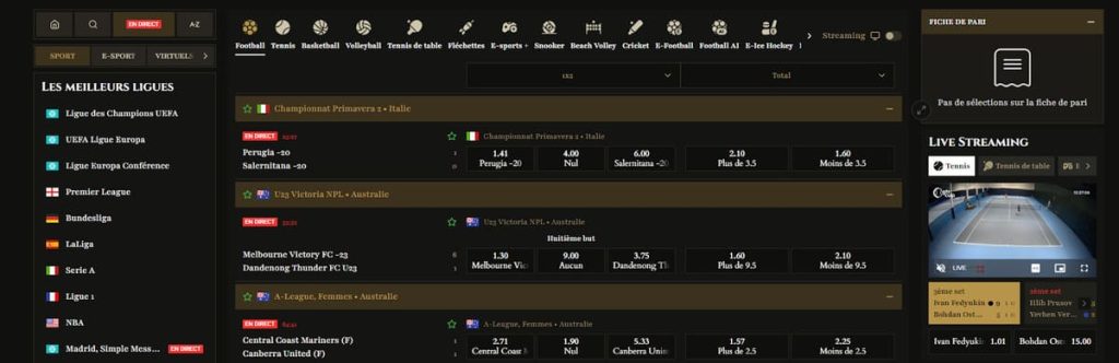 Kyngs Casino paris sportifs live