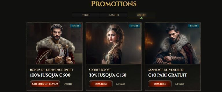 Kyngs Casino promotions paris sportifs